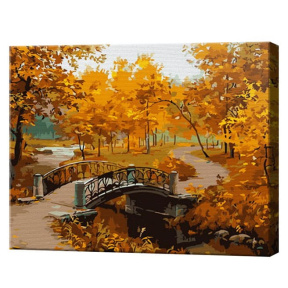 Золотой лес, 30x40 см, картина по номерам