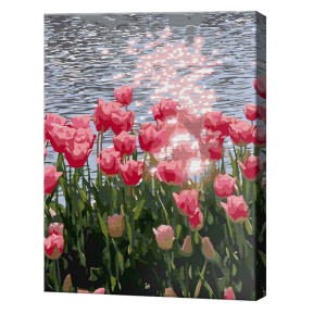 Тюльпаны у реки, 30x40 см, картина по номерам