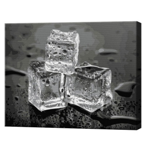 Кубики льда, 40x50 см, картина по номерам