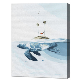 Țestoasă fantastică, 40x50 cm, pictură pe numere