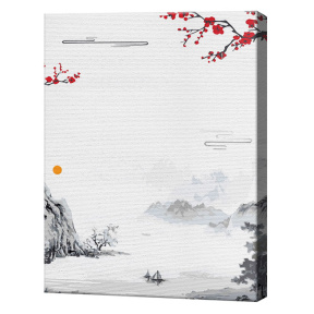 Китайский пейзаж, 40x50 см, картина по номерам