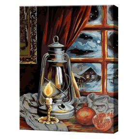 Зимняя ночь, 40x50 см, картина по номерам