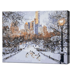 Зима в Нью-Йорке, 40x50 см, картина по номерам