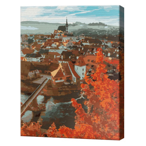 Скандинавский городок, 40х50 см, картина по номерам