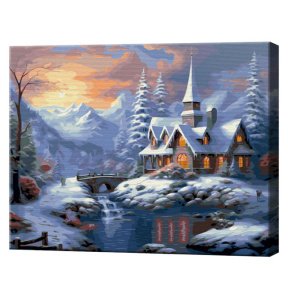 Зимний пейзаж, 40х50 см, картина по номерам