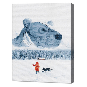 Медвежья скала, 40х50 см, картина по номера