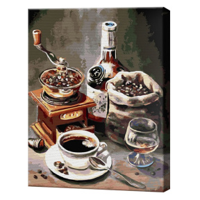 Кофе и виски, 40х50 см, картина по номерам