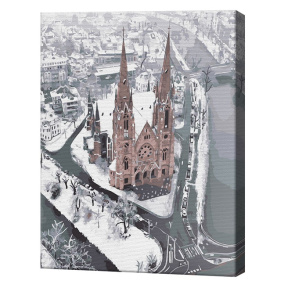 Зимний Страсбург, 40x50 см, картина по номерам