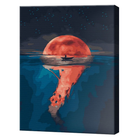Кровавая луна, 40х50 см, картина по номерам