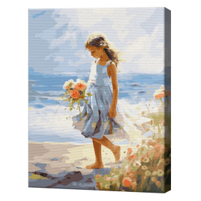 Прогулка по побережью, 40x50 см, картина по номерам