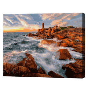 Скалистый берег, 40х50 см, картина по номерам