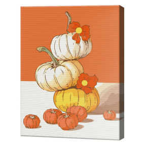 Turnul de dovleci, 40x50 cm, pictură pe numere