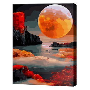 Luna gigantică, 40x50 cm, pictură pe numere