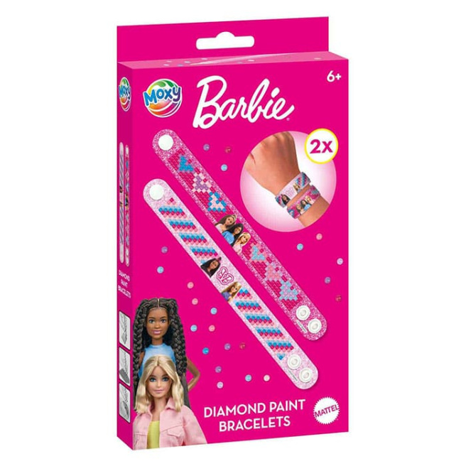 Set de creație brățări cu mozaic de diamante (2buc) "Barbie"
