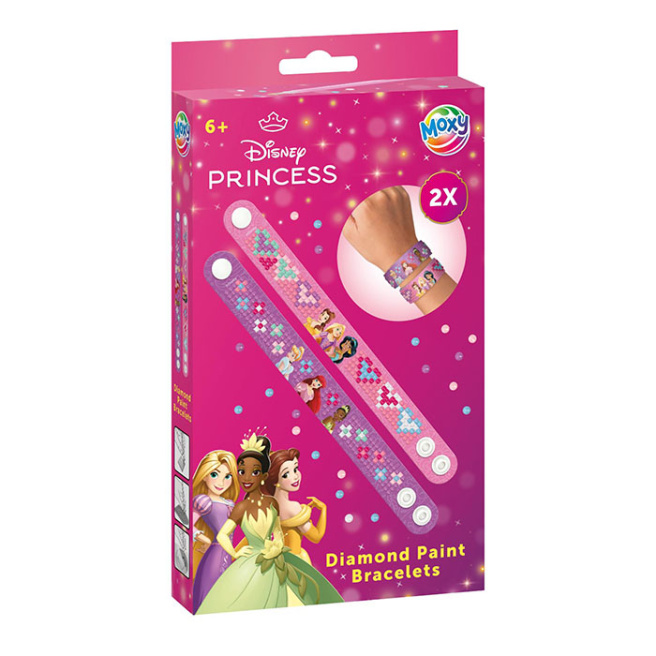 Set de creație brățări cu mozaic de diamante (2buc) "Prințesele Disney"