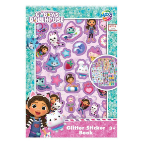 Gabbys Dollhouse Set cu stickere sclipitoare, A5, 8 file