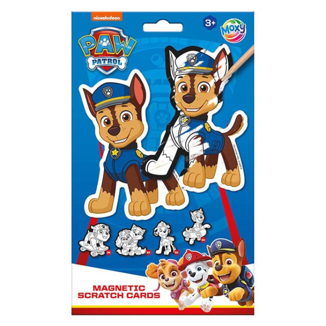 Скретч магниты 10 шт + стилус + магнитные полосы Paw Patrol