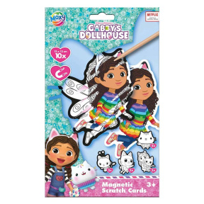 Скретч магниты 10 шт + стилус + магнитные полосы Gabbys Dollhouse
