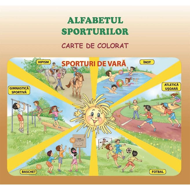 Alfabetul sporturilor. Carte de colorat