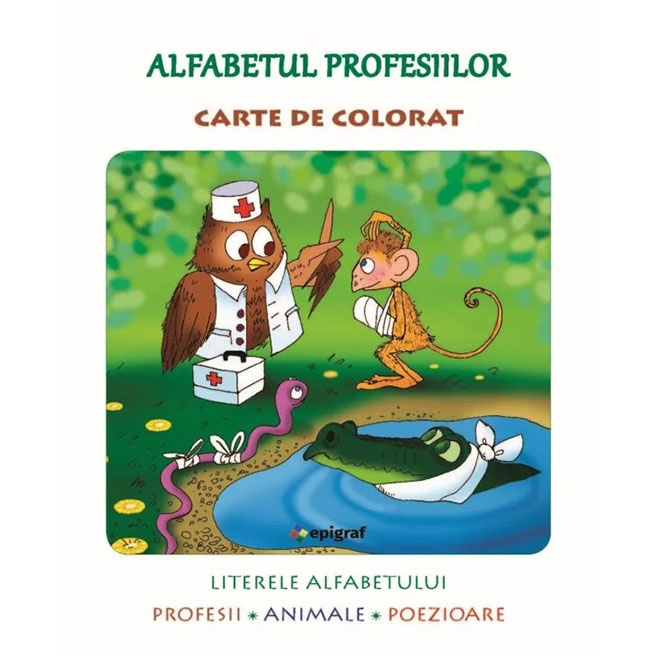Alfabetul profesiilor. Carte de colorat