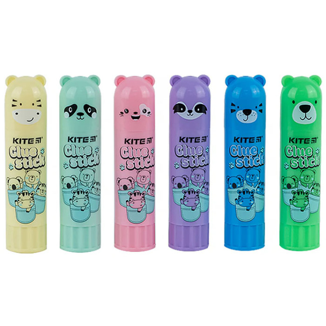 Lipici stick PVP, 15 g Colorat, cu capac în formă