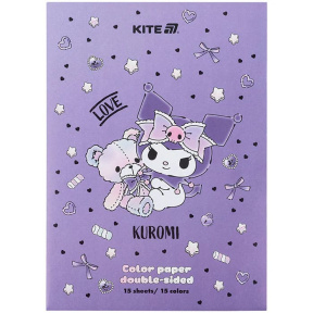 Бумага цветная двусторонняя Kite (15листов/15цветов), А4 Hello Kitty-2