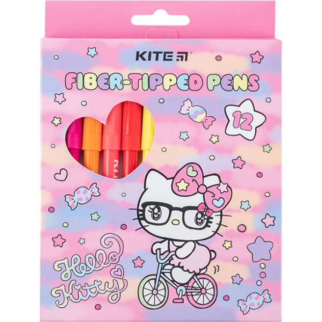 Markere, set de 12 buc. Hello Kitty