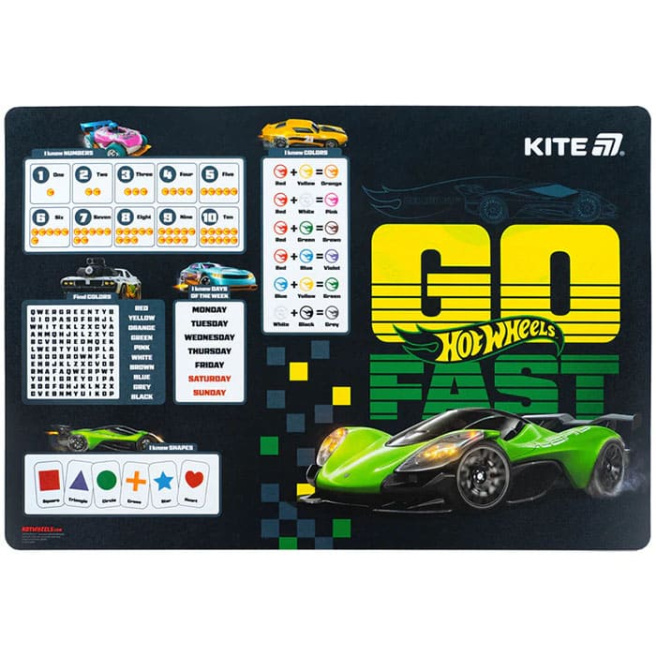 Covoraș de masă Kite, 42,5x29 cm, Hot Wheels -1