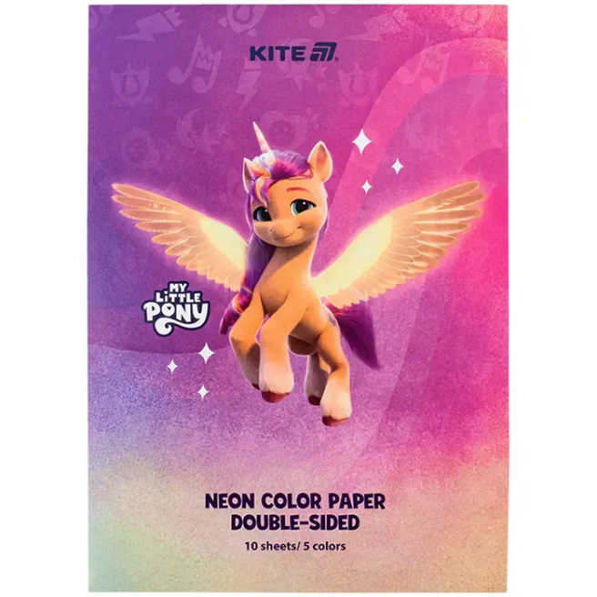 Hârtie colorată neon (10 coli/5 culori), A4 My Little Pony