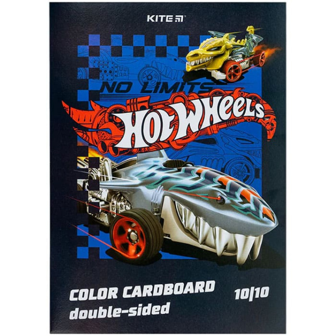 Carton Kite, colorat față-verso. (10 coli / 10 culori), A4 Hot Wheels