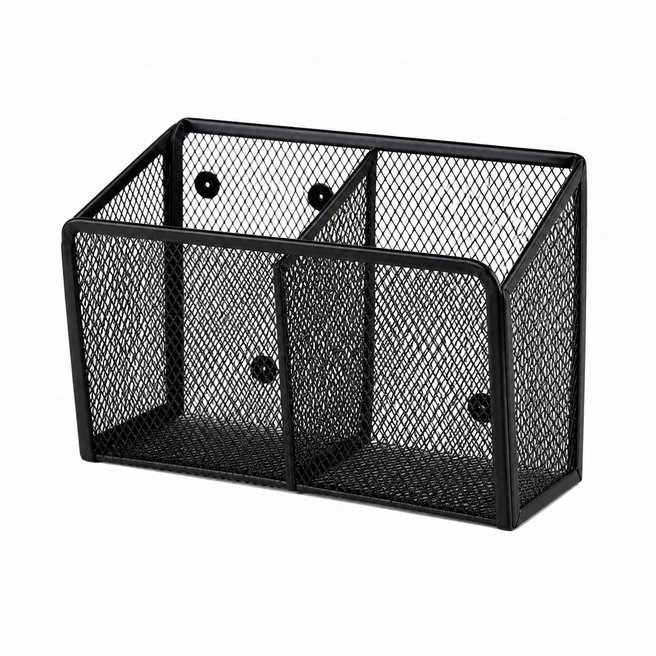 Suport magnetic din plasă, 2 compartimente, metal, art. 7050