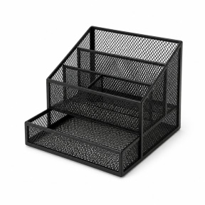 Suport p/u documente verticală din plasă cu 4 compartimente și sertare extensibile, metal