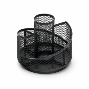 Organizator de birou din plasă, cu 5 compartimente, metal