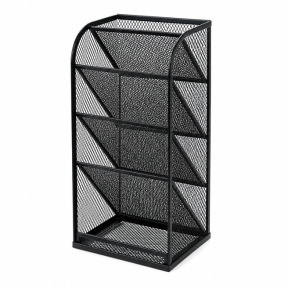 Organizator de birou pentru documente, plasă Bevel, cu 5 compartimente, metal