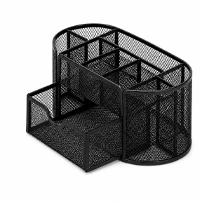 Organizator de birou din plasă, cu 9 compartimente, metal