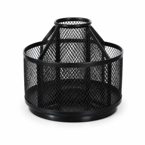 Suport rotativ pentru pixuri cu 5 compartimente, metal