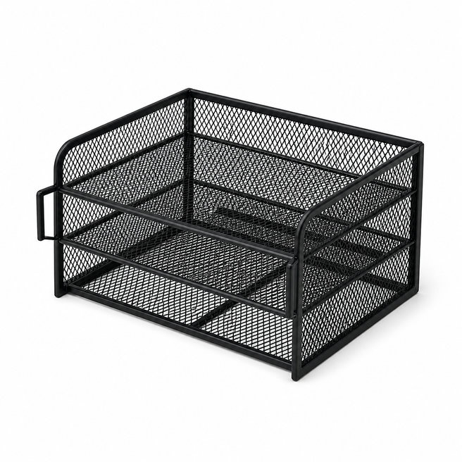 Suport p/u documente din plasă, 3 secțiuni, metal