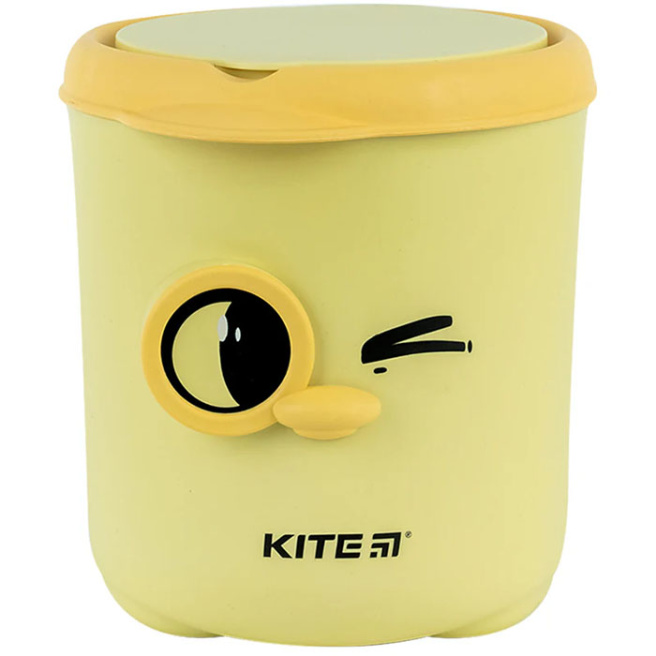Coș de gunoi de birou Kite, rotund, galben