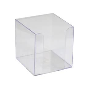 Куб для бумаг Axent Delta 90x90x90 мм, пластиковый, прозрачный