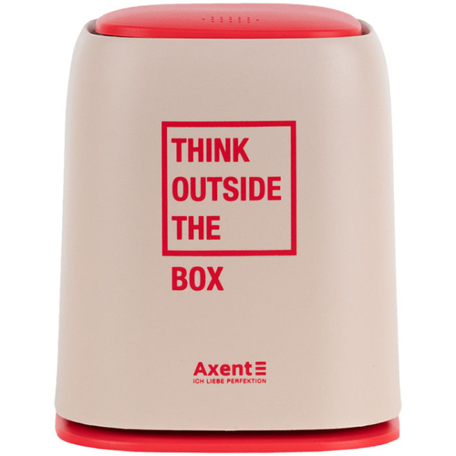 Coș de gunoi de birou Axent, Think Outside, dreptunghiular, piersică