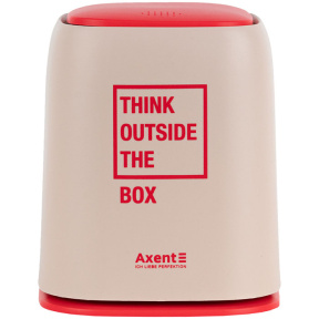 Настольный контейнер для мусора Axent, Think Outside, прямоугольный, персик