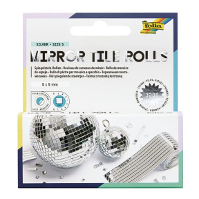 Зеркальная мозаика в рулоне, (5×5 мм), 2 рул. по 4×100 см, самоклеящаяся