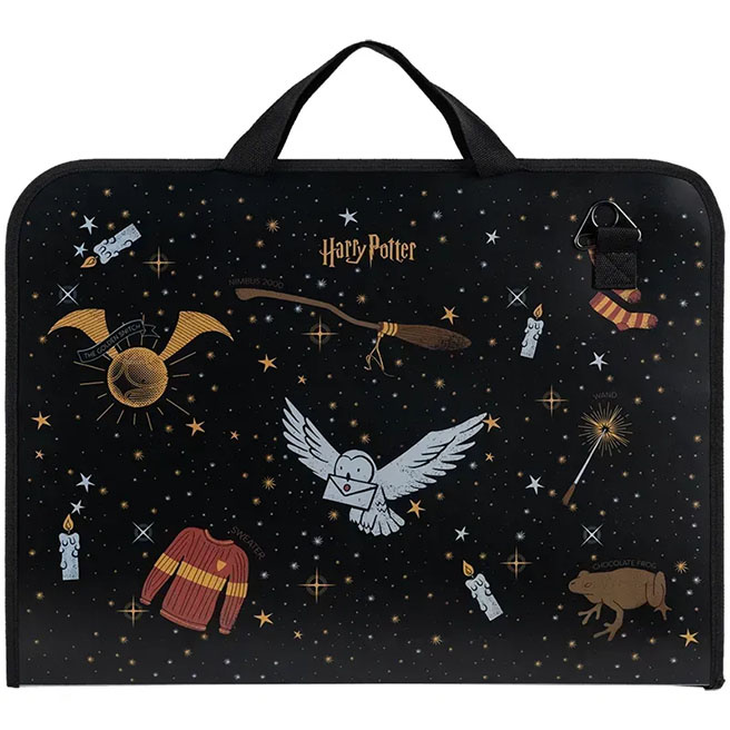 Portofel cu fermoar, 1 compartiment, cu mâner, A3+, Harry Potter