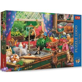 Puzzle "1000 Premium Plus" -  Ora ceaiului: Pisicile cu probleme