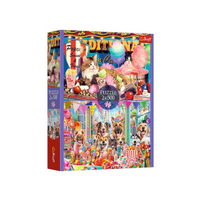 Puzzle "2x500" - Prieteni cu blană