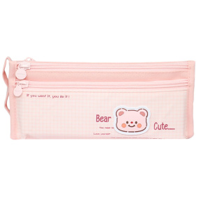 Школьный пенал Bear розовый
