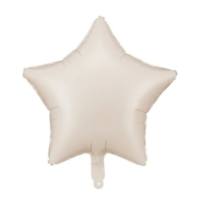 Шар фольгированный Звезда, 48 см (19), матовый светло-бежевый