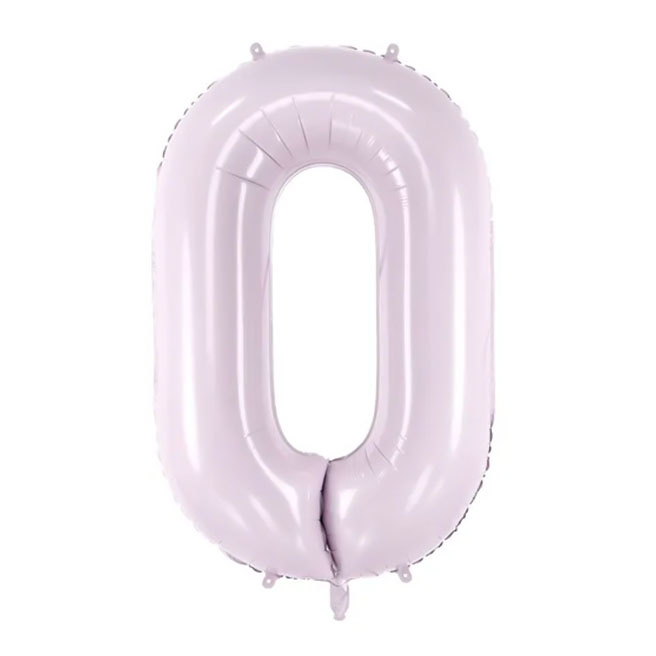 Balon folie lavandă, 72 cm, cifra 0