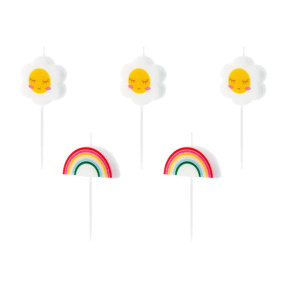 Свечи для торта "Ромашки", 2–3,5 см, микс, 5 шт