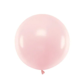 Шар латексный круглый, 60 см, пастельный бледно-розовый